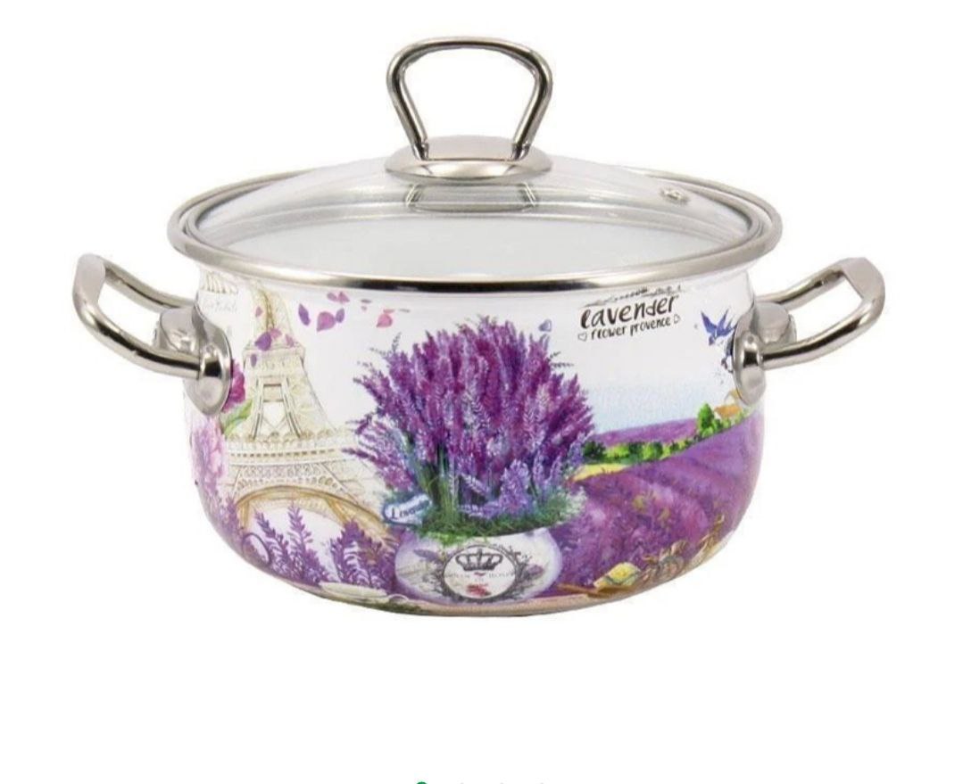 Емальована каструля ТМ Interos арт. 16707(Туреччина) з двошаровим покриттям склоемалі